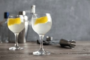 Classic French 75 cocktail