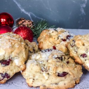 Gluten Free Cranberry & White Chocolate Scones