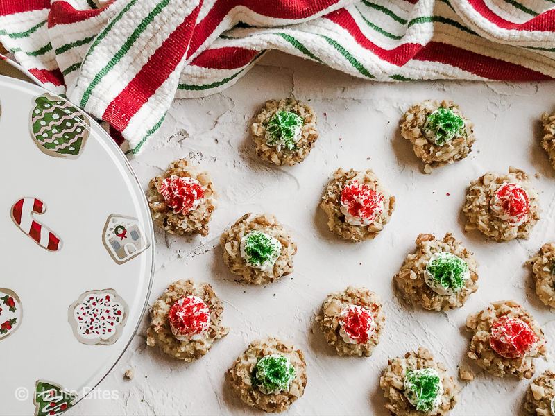 Gluten Free Toasted Walnut Thumbprint Cookies
