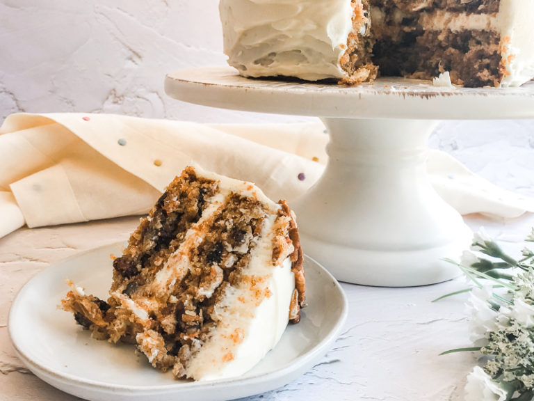 Soft & Fluffy Almond Flour Carrot Cake